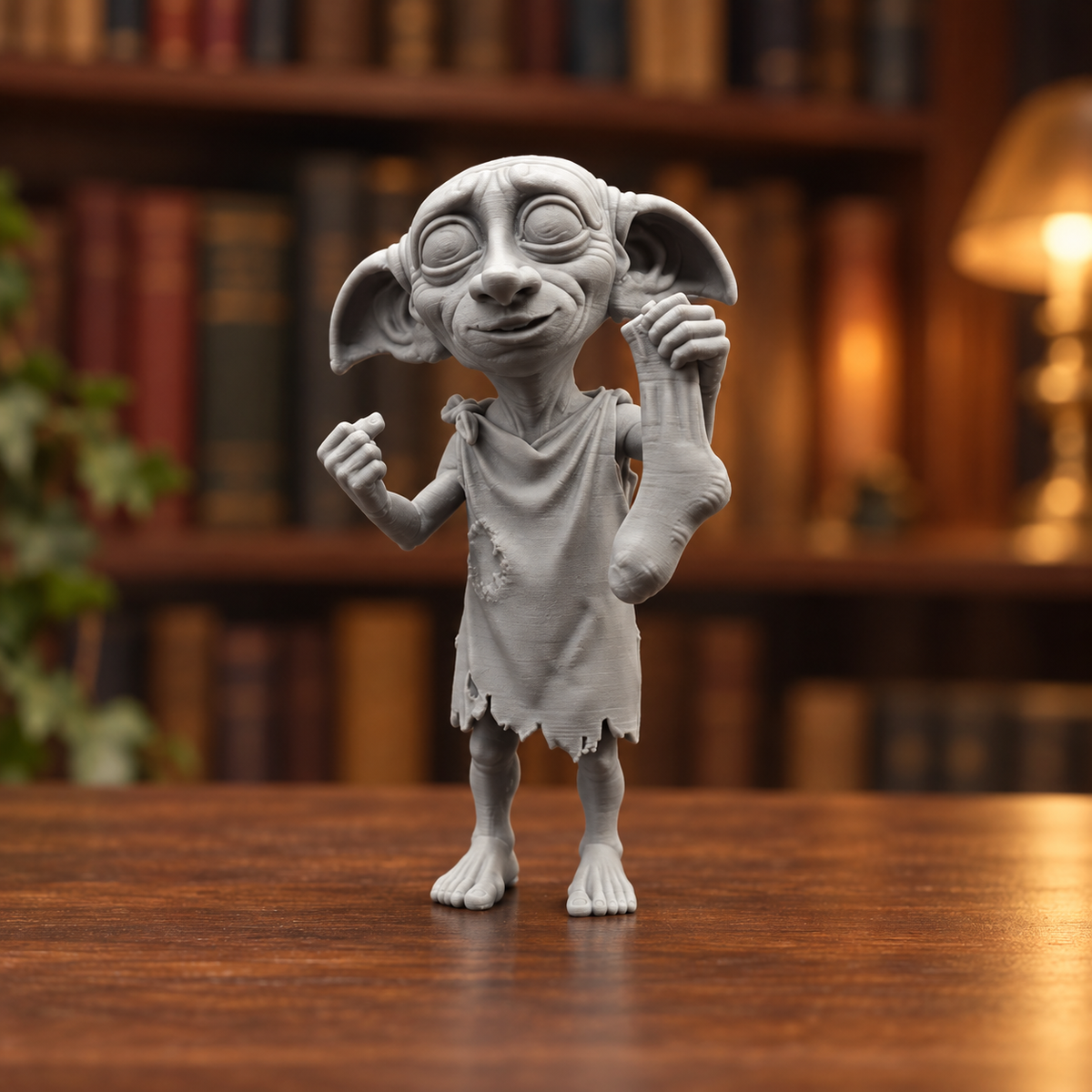 Dobby · El elfo doméstico · visualización del diseño generada con IA
