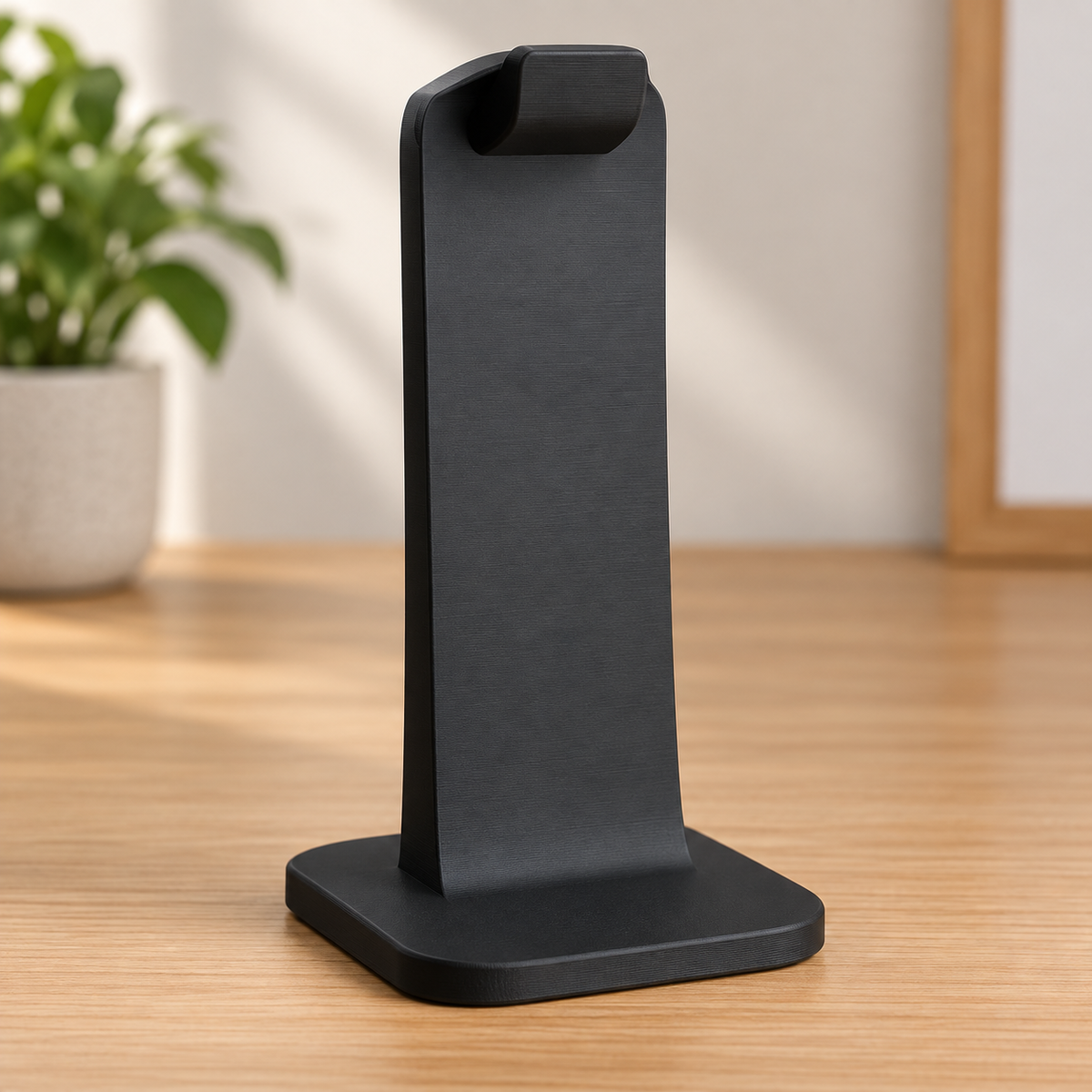 Soporte para auriculares · visualización del diseño generada con IA