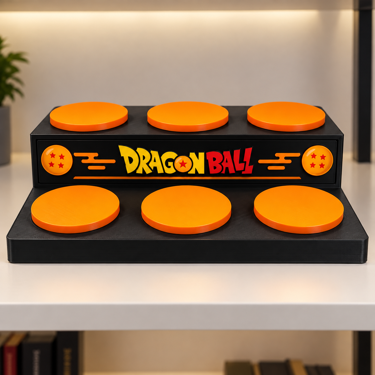 Expositor · Colección Dragon Ball · visualización del diseño generada con IA