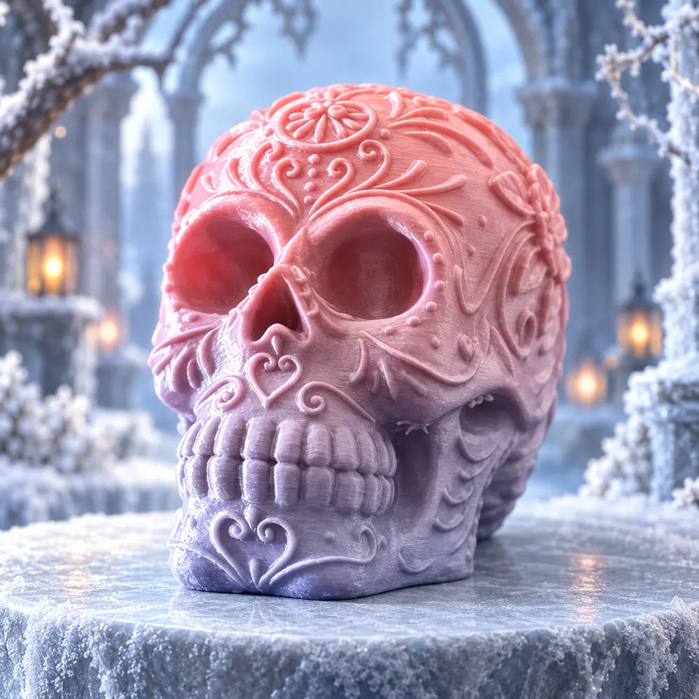 Calavera · Flores eternas, imagen ilustrativa generada con IA
