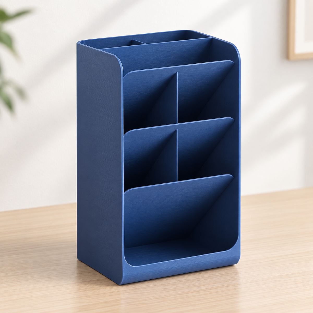 Organizador inclinado · visualización del diseño generada con IA