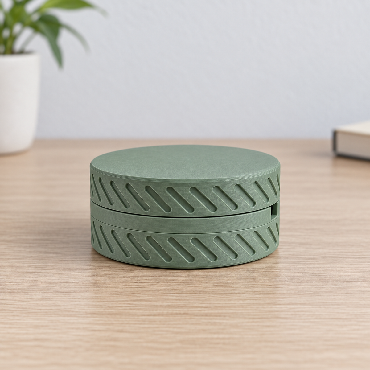 Organizador de cables USB · visualización del diseño generada con IA