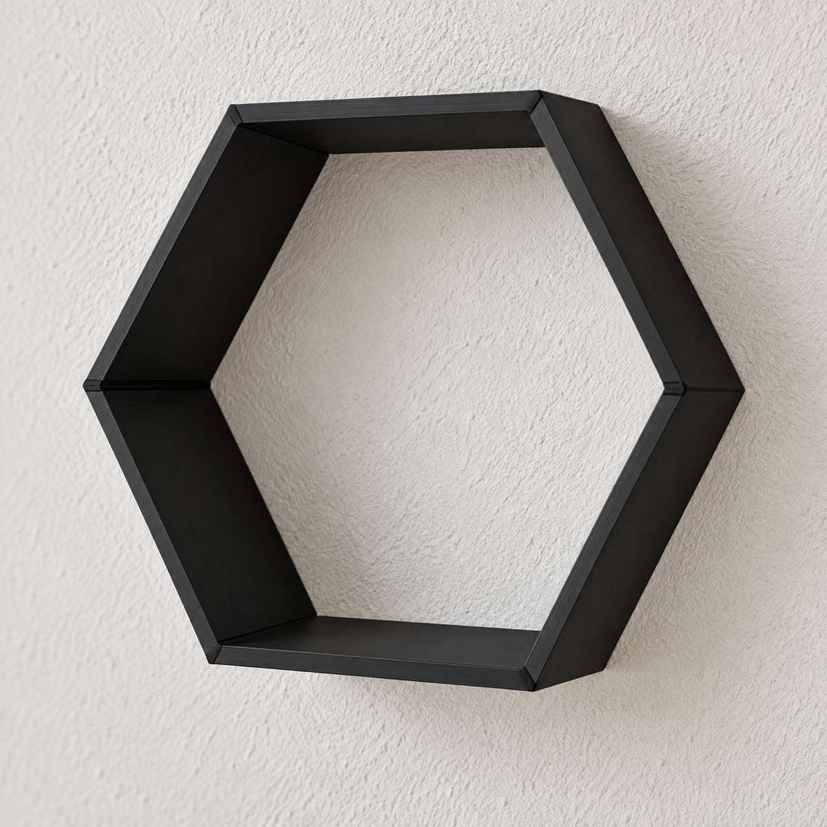 Hex Shelf · Módulo de pared · visualización del diseño generada con IA
